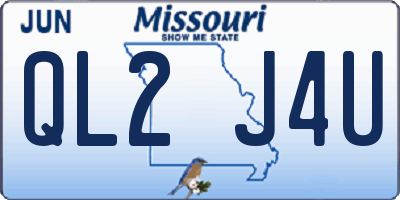 MO license plate QL2J4U