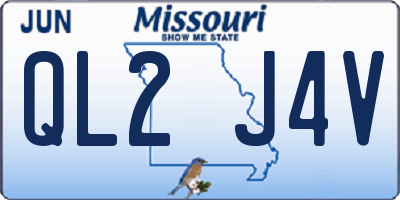 MO license plate QL2J4V