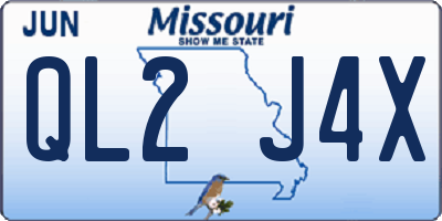 MO license plate QL2J4X