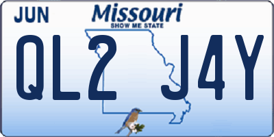 MO license plate QL2J4Y
