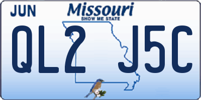 MO license plate QL2J5C