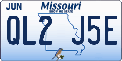 MO license plate QL2J5E