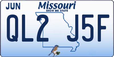 MO license plate QL2J5F