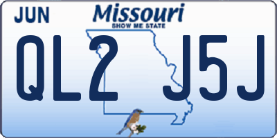 MO license plate QL2J5J