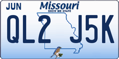 MO license plate QL2J5K