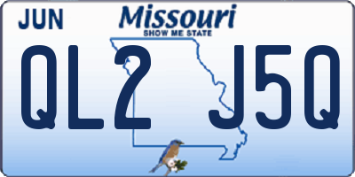 MO license plate QL2J5Q