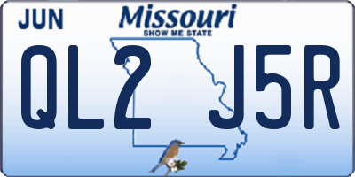 MO license plate QL2J5R