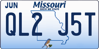 MO license plate QL2J5T