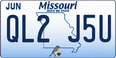 MO license plate QL2J5U