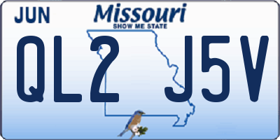 MO license plate QL2J5V