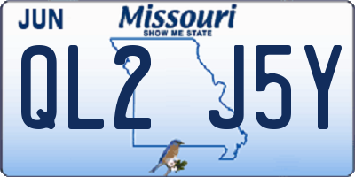 MO license plate QL2J5Y