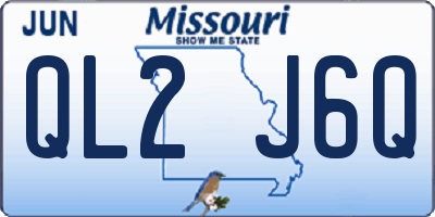 MO license plate QL2J6Q