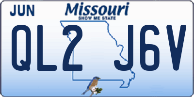 MO license plate QL2J6V
