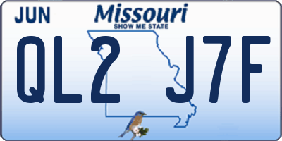 MO license plate QL2J7F