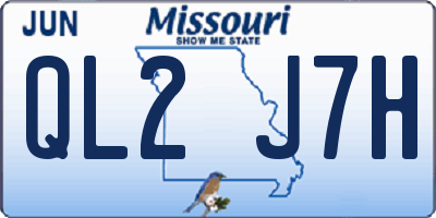 MO license plate QL2J7H