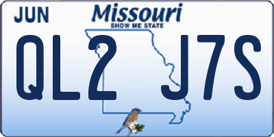 MO license plate QL2J7S