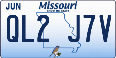 MO license plate QL2J7V