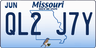 MO license plate QL2J7Y