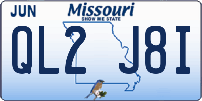 MO license plate QL2J8I