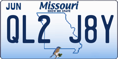 MO license plate QL2J8Y