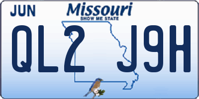 MO license plate QL2J9H