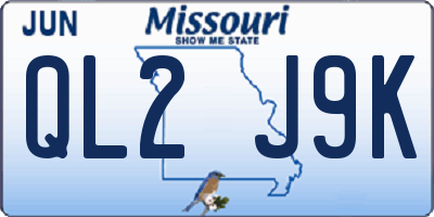 MO license plate QL2J9K