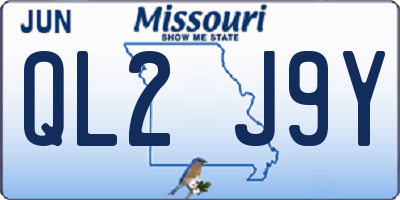 MO license plate QL2J9Y