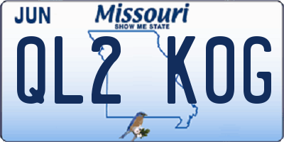 MO license plate QL2K0G