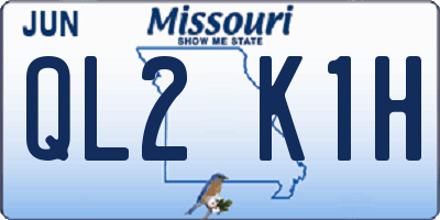 MO license plate QL2K1H