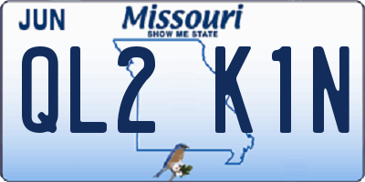 MO license plate QL2K1N