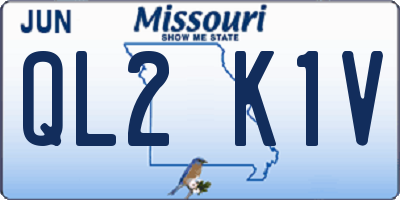 MO license plate QL2K1V