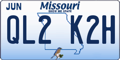 MO license plate QL2K2H