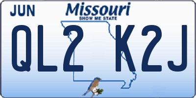 MO license plate QL2K2J