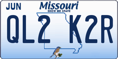 MO license plate QL2K2R