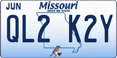 MO license plate QL2K2Y