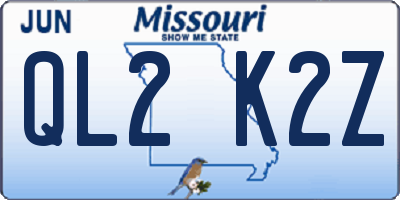 MO license plate QL2K2Z
