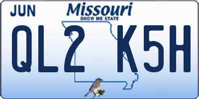 MO license plate QL2K5H