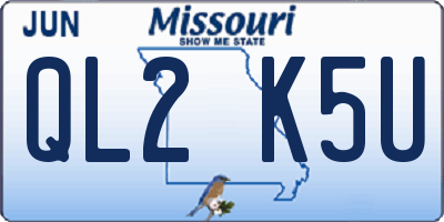 MO license plate QL2K5U