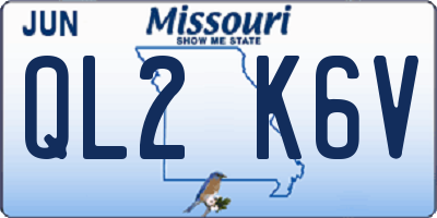 MO license plate QL2K6V