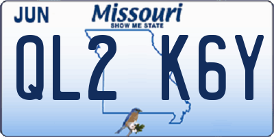 MO license plate QL2K6Y