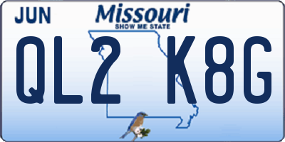 MO license plate QL2K8G