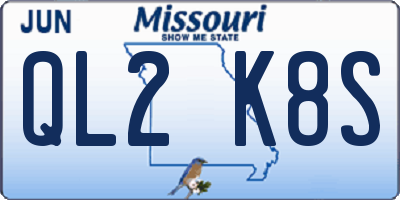 MO license plate QL2K8S