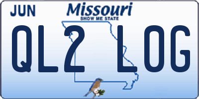 MO license plate QL2L0G