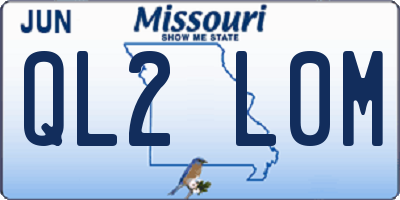 MO license plate QL2L0M