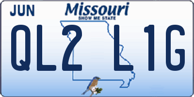 MO license plate QL2L1G