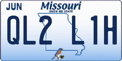 MO license plate QL2L1H