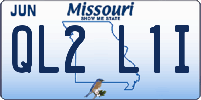 MO license plate QL2L1I