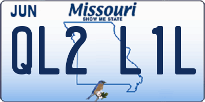 MO license plate QL2L1L