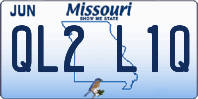 MO license plate QL2L1Q