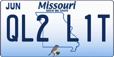 MO license plate QL2L1T